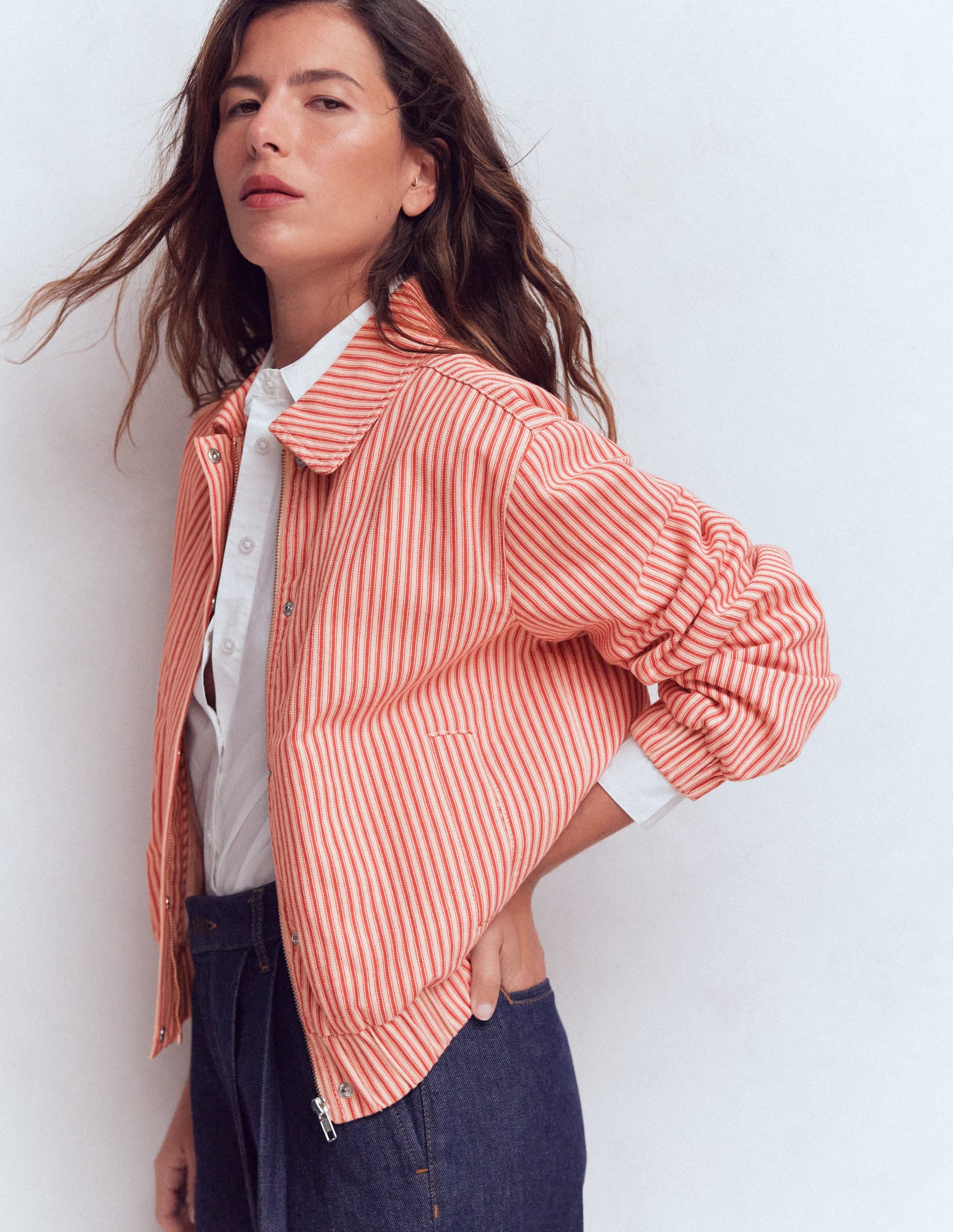 Harrington Jacket-Red Tram Stripe - Image 5