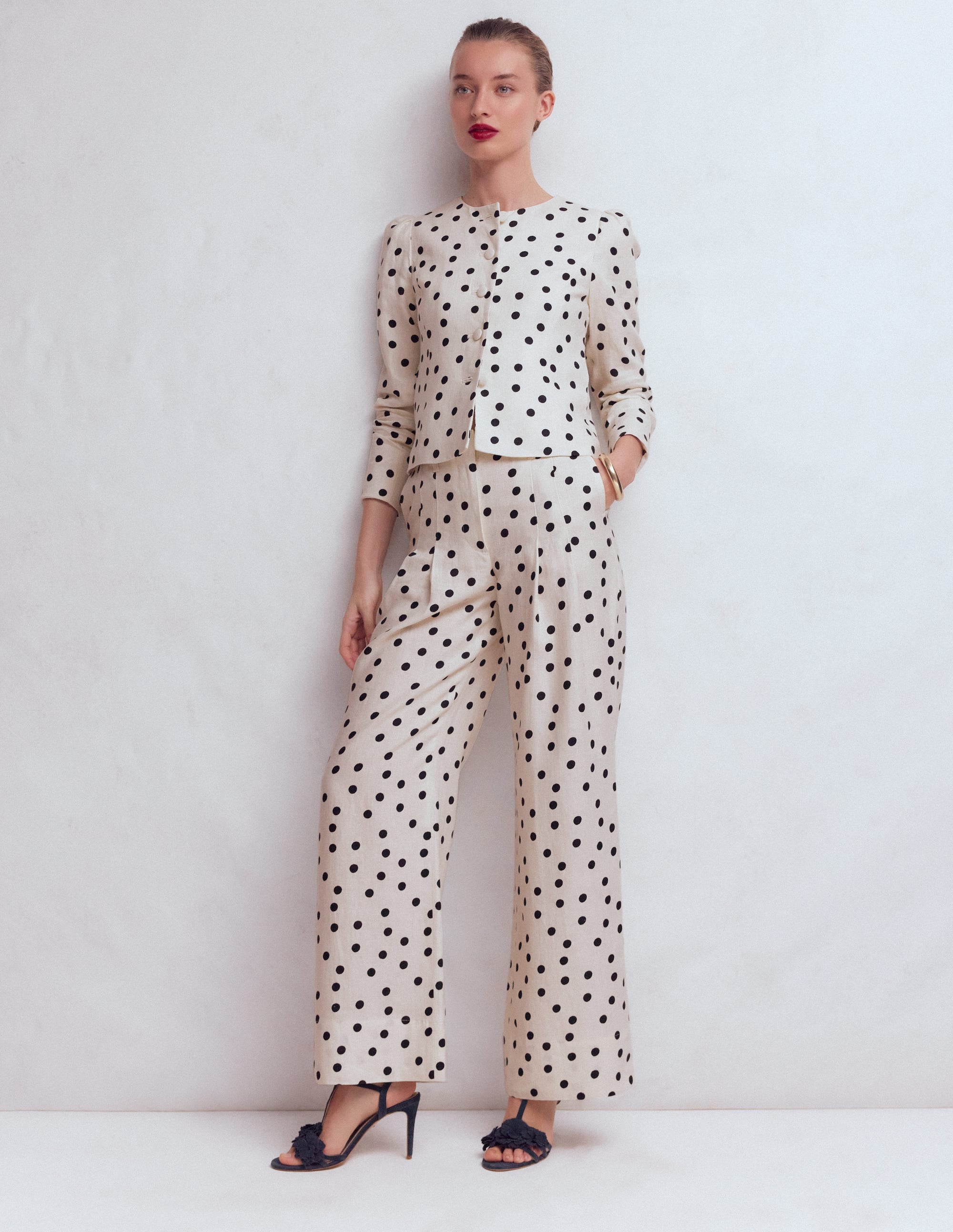 Salisbury Puff Sleeve Jacket-Painted Dot Spaced - Image 4
