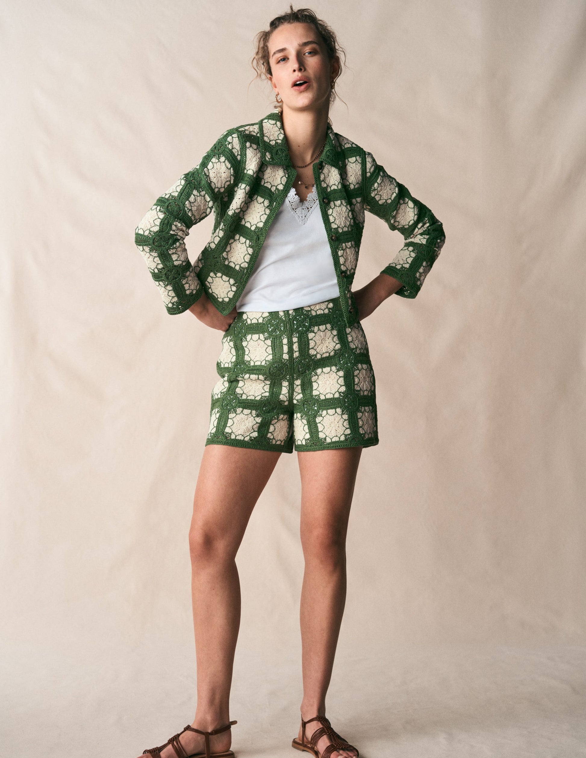 Crochet Jacket-Multi-1