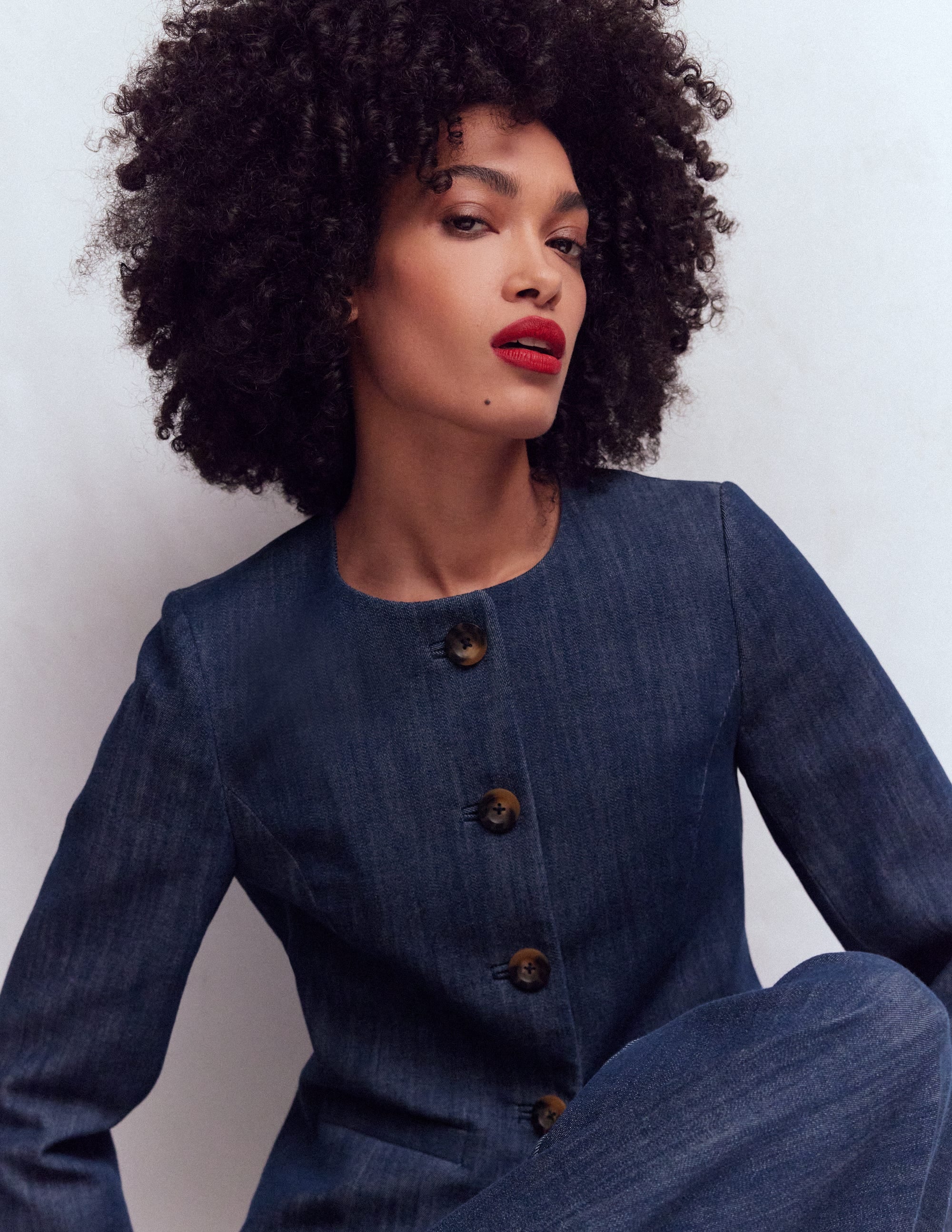 Hampstead Cotton Twill Blazer-Navy - Image 6
