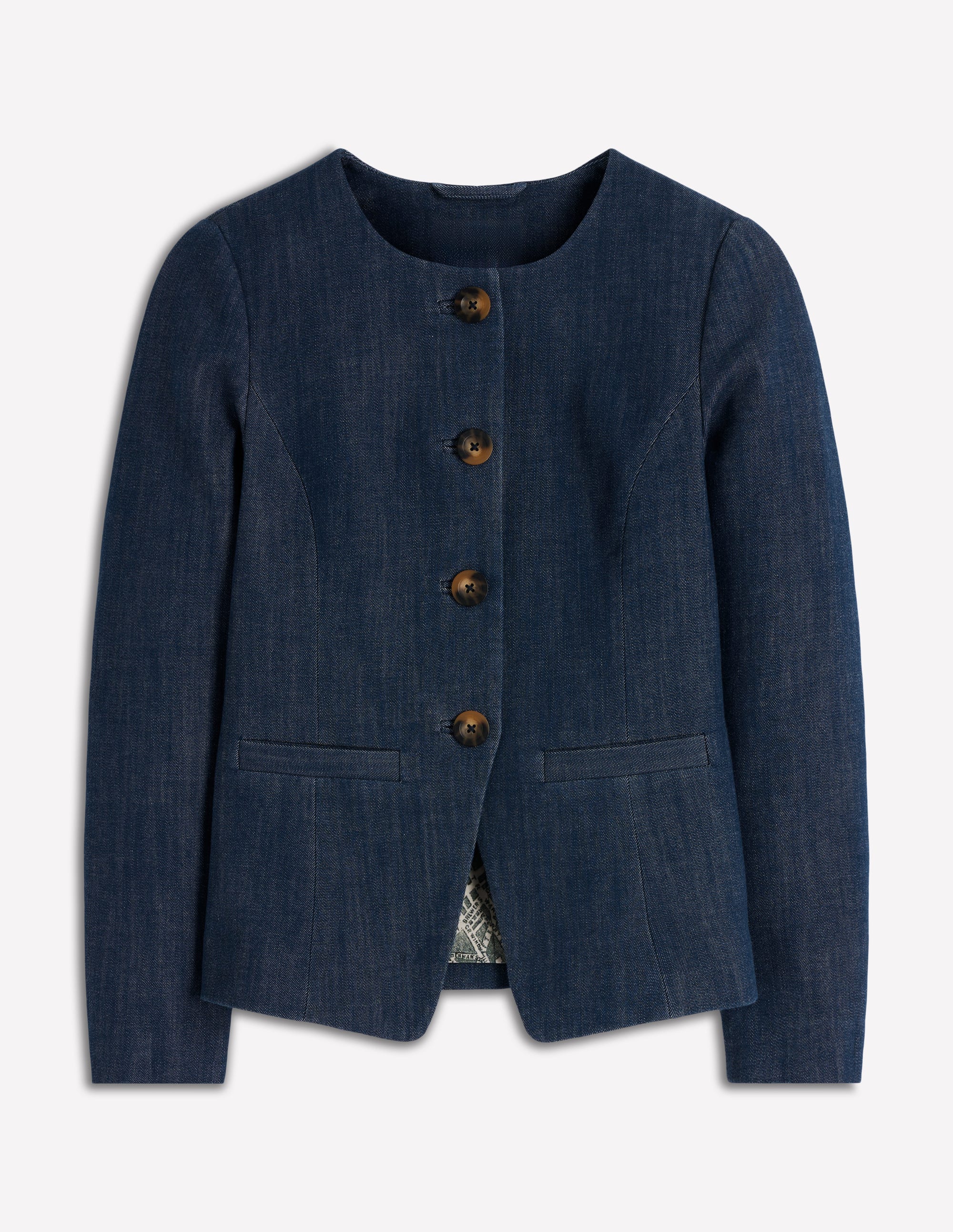 Hampstead Cotton Twill Blazer-Navy - Image 7
