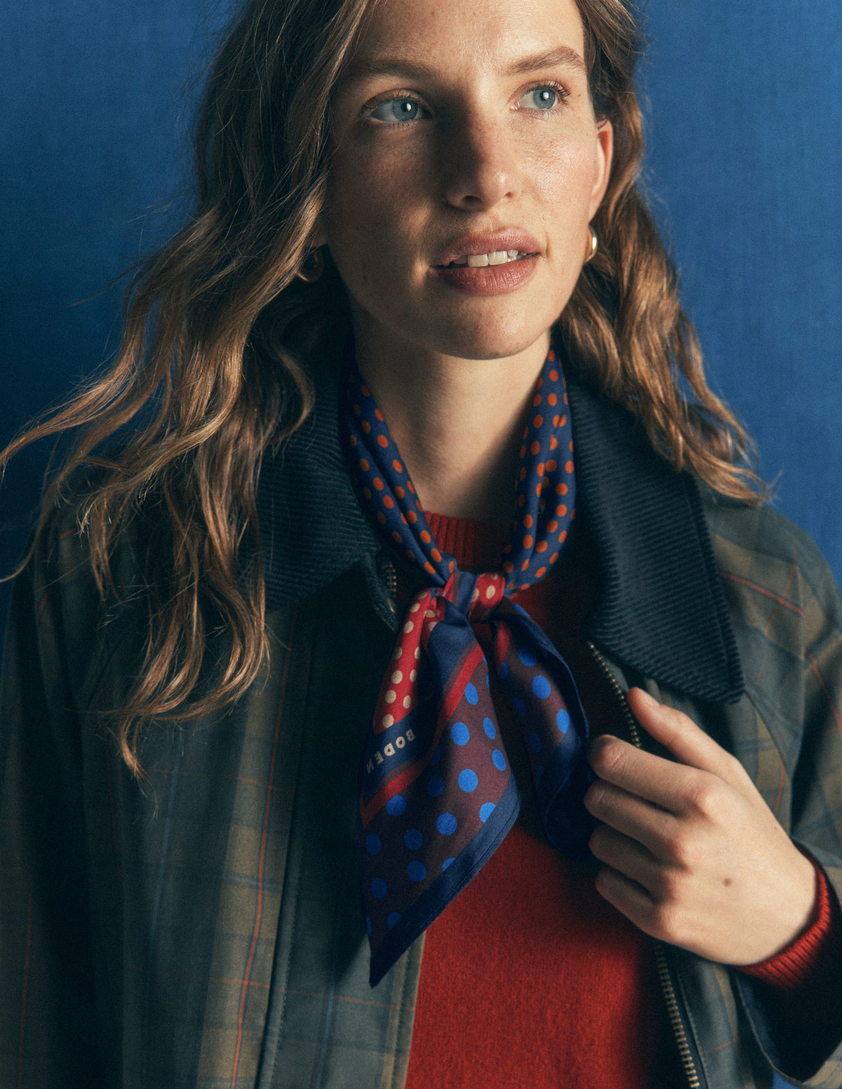 Elisabeth Silk Square Scarf-Winter Spots - Image 2