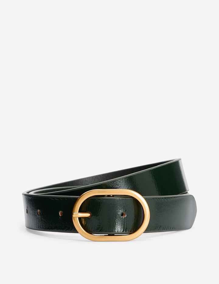 Classic Leather Belt-Green