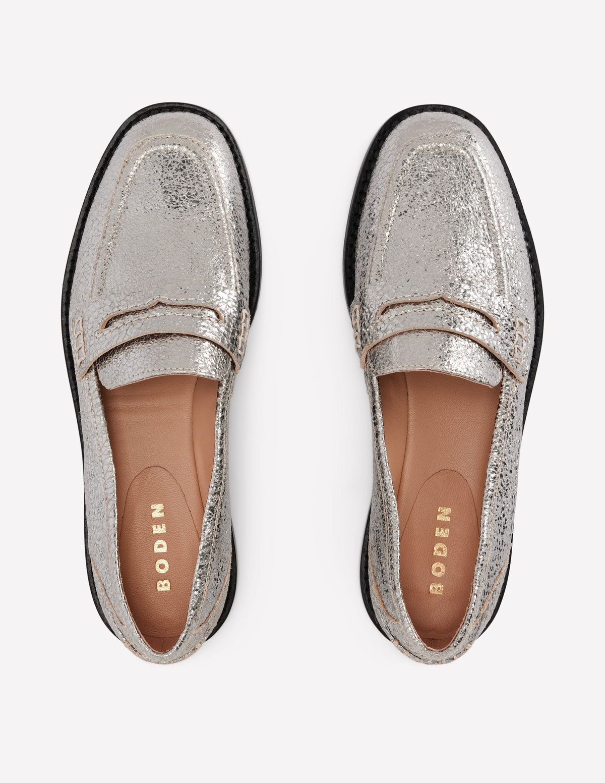 Nya Penny Loafers-Silver Metallic-5
