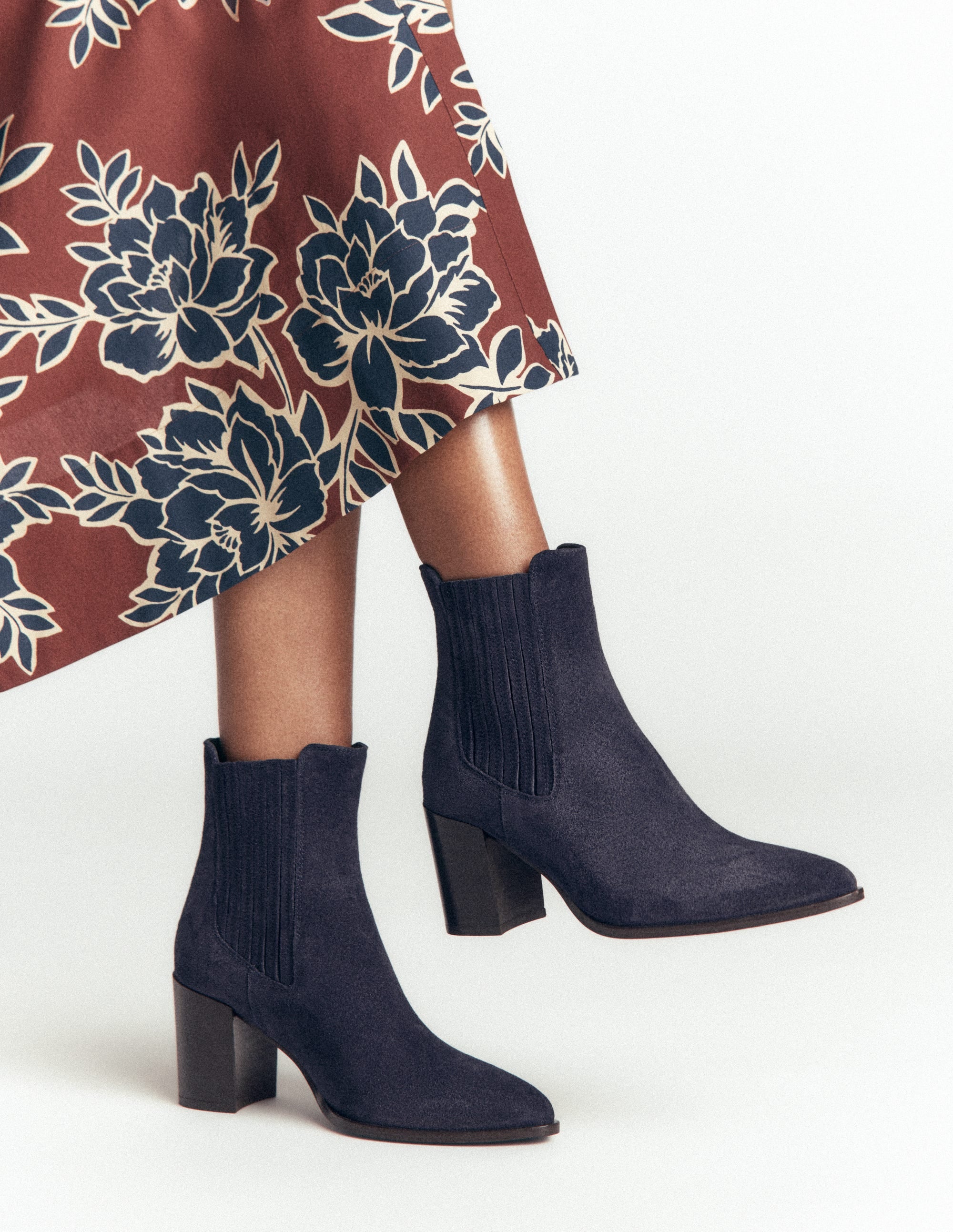 Point Casual Ankle Boots-Dark Navy - Image 2