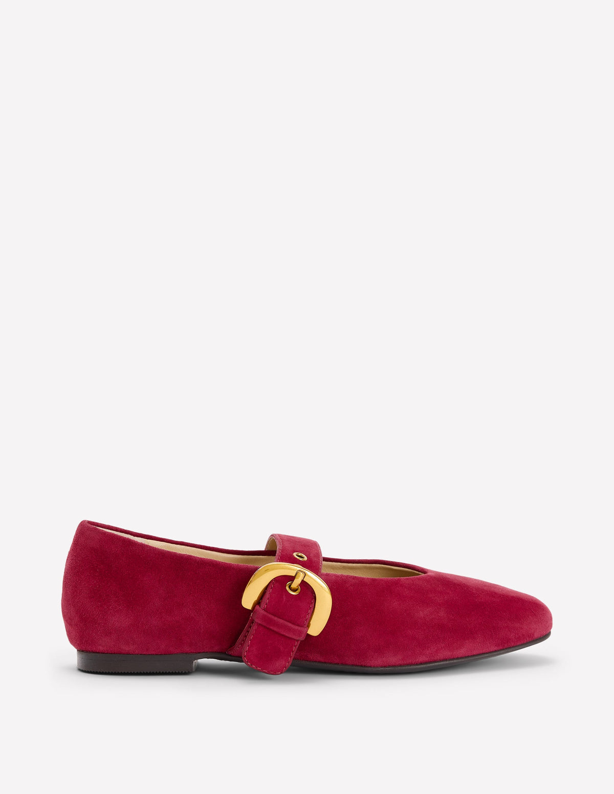 Kylie Flat Buckle Mary Janes-Wine - Image 1