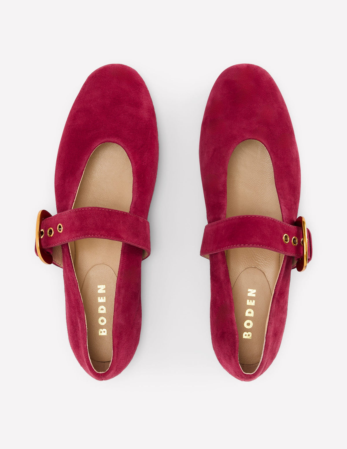 Kylie Flat Buckle Mary Janes-Wine-6