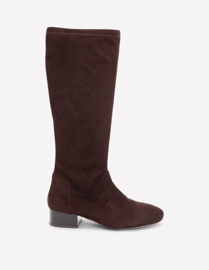 Flat Stretch Boots-Chocolate
