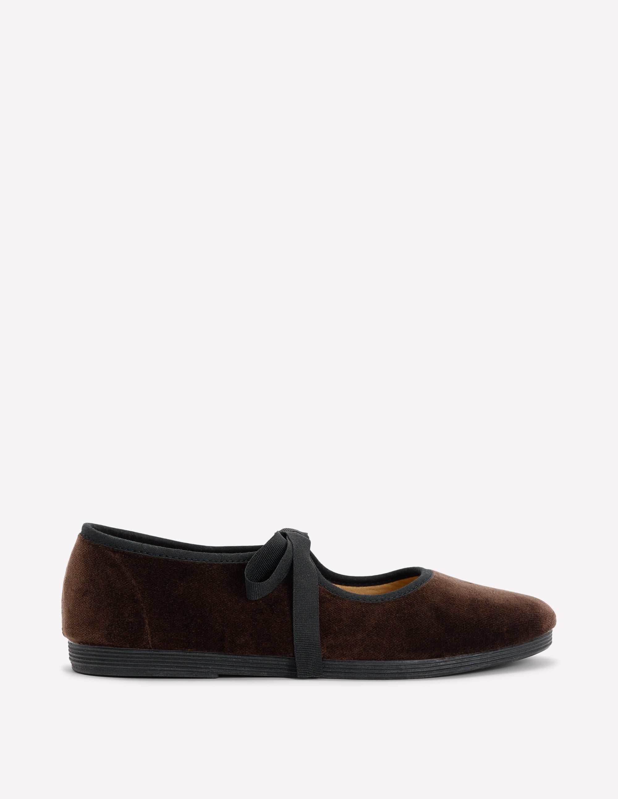 Flexi Tie Mary Janes-Chocolate - Image 1