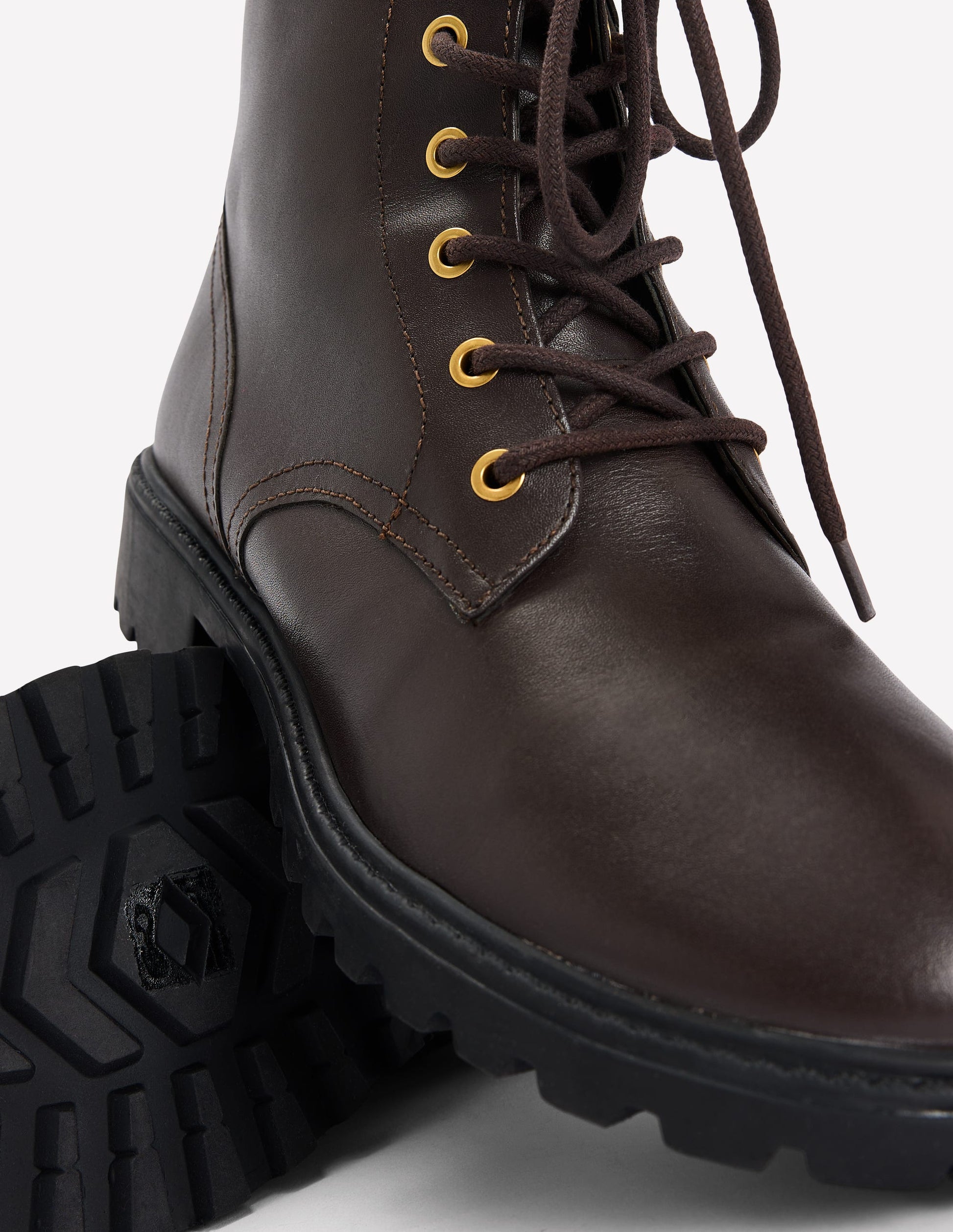 Alex Lace Up Ankle Boots-Chocolate-4