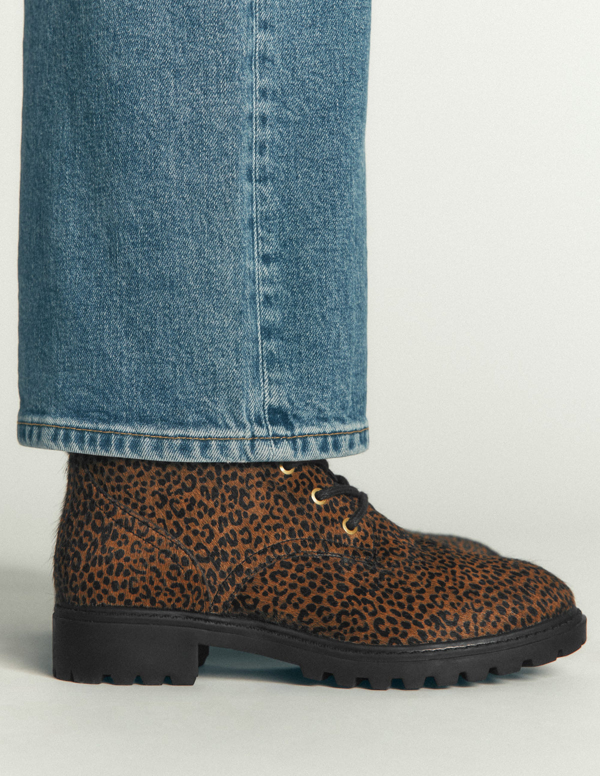 Alex Lace Up Ankle Boots-Mini Leopard-2