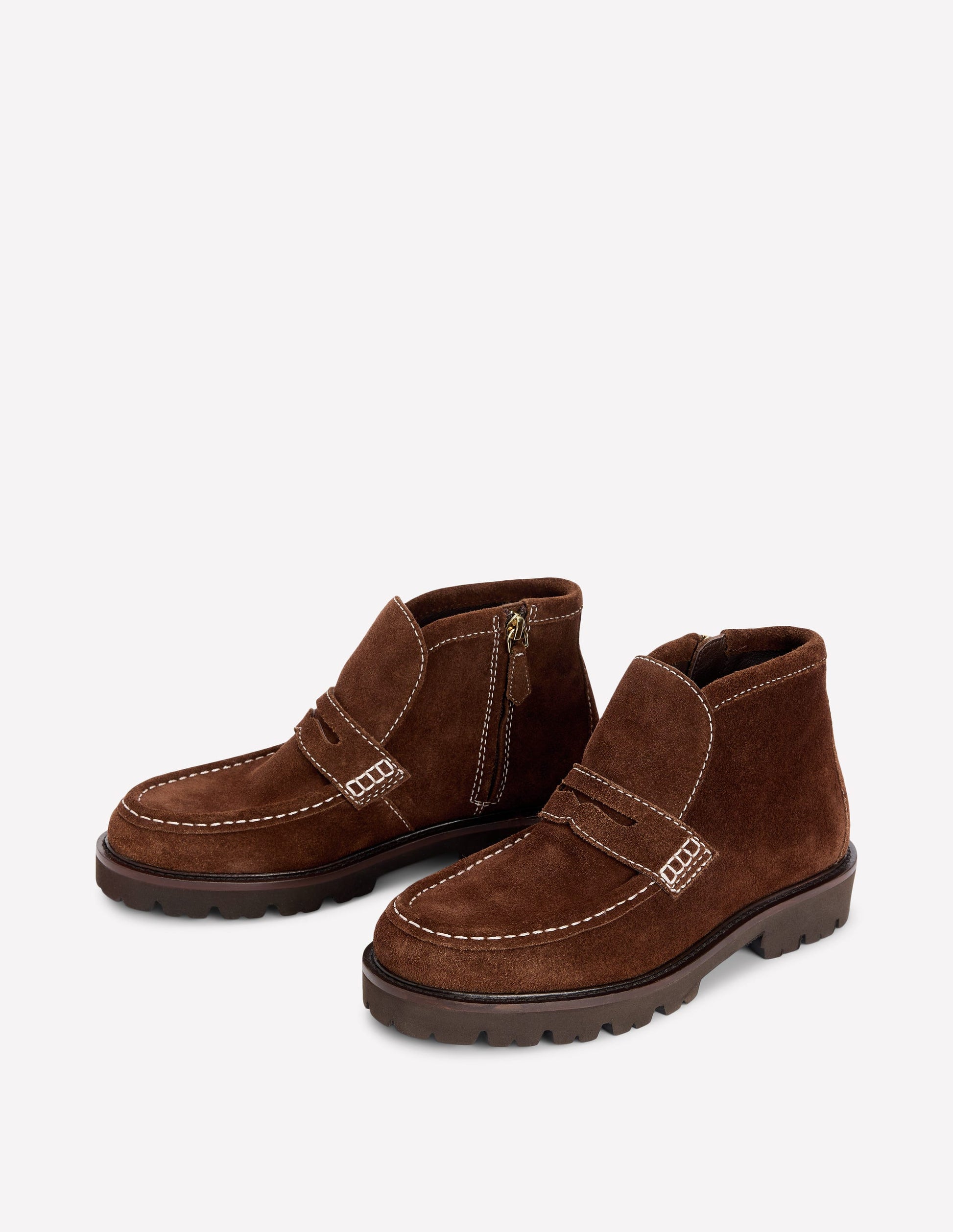 Loafer Ankle Boots-Chocolate-3