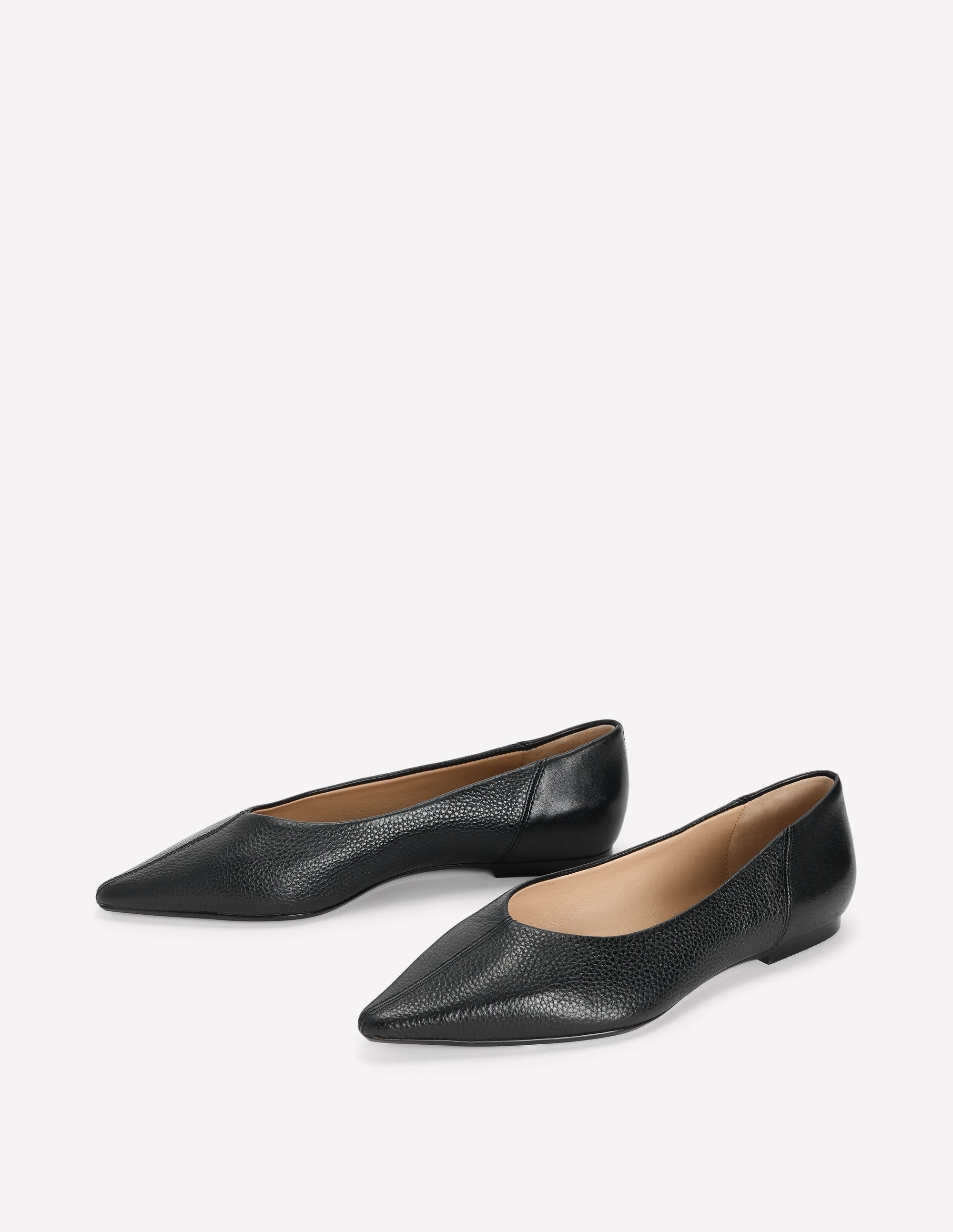Nigella Pointed Toe Flats-Black - Image 3