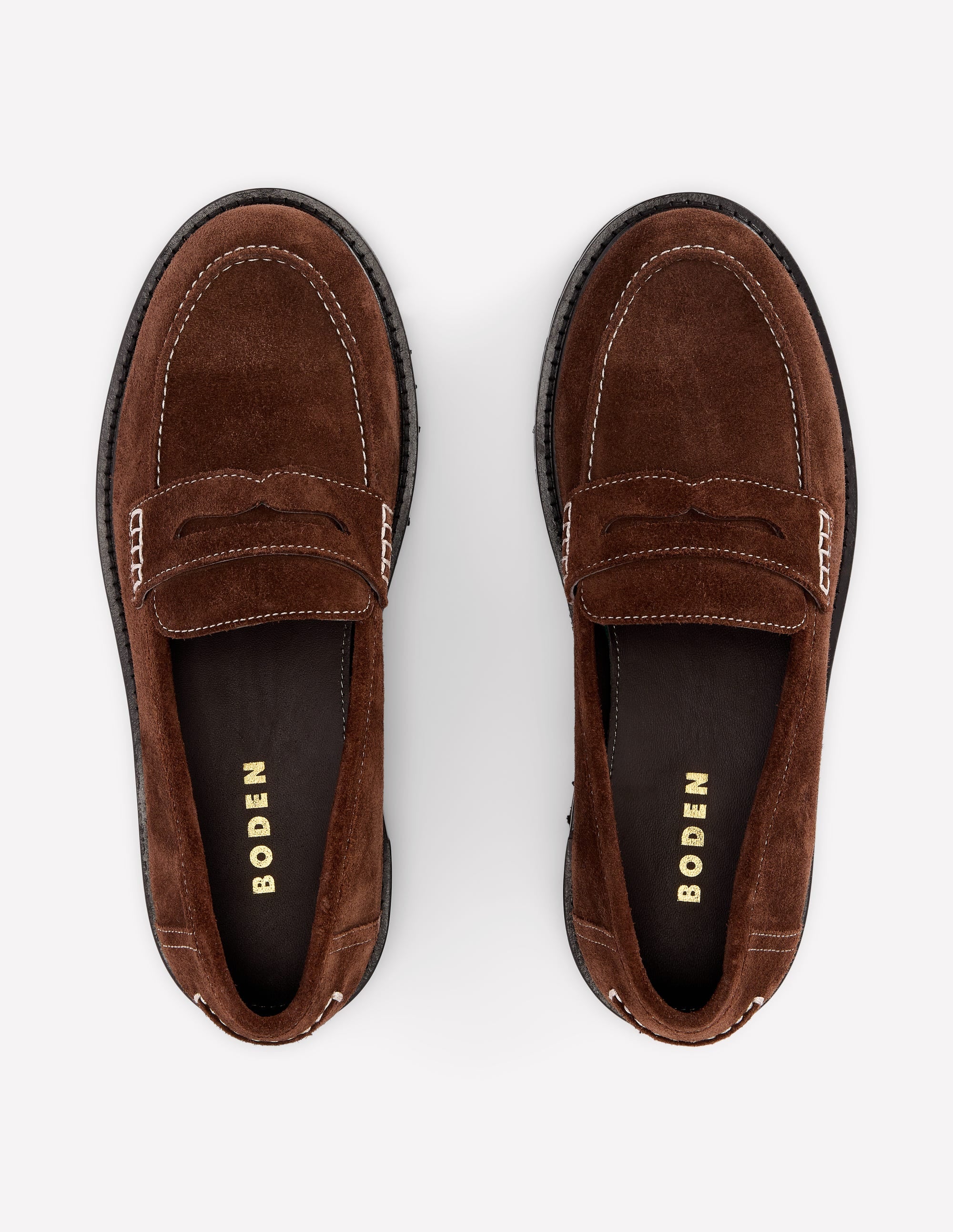 Chunky Cleated Sole Loafers-Raw Umber - Image 5