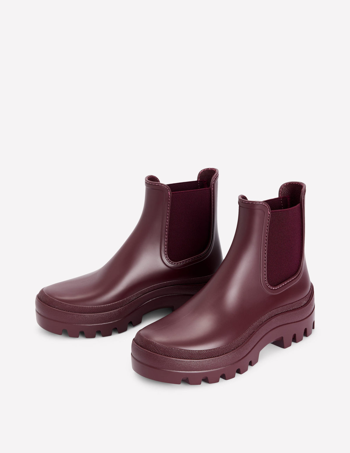 Chunky Chelsea Wellie Boots-Oxblood-3