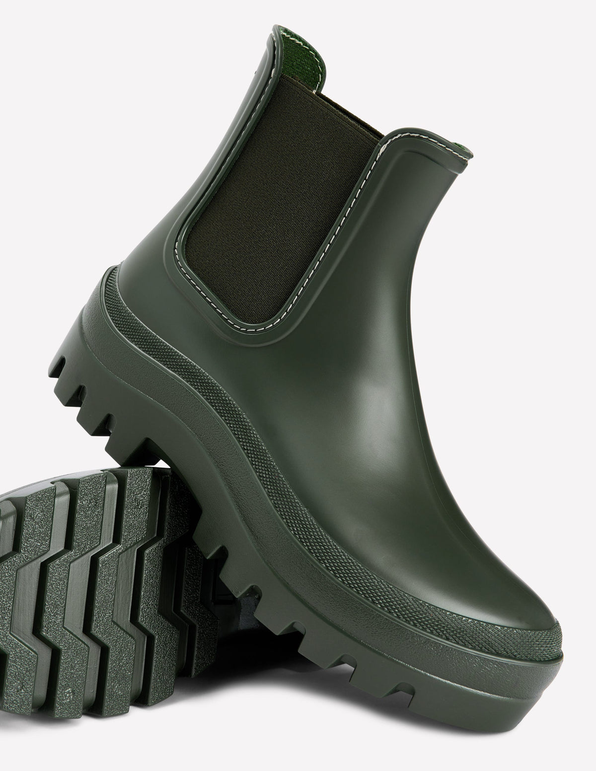 Chunky Chelsea Wellie Boots-Khaki-4