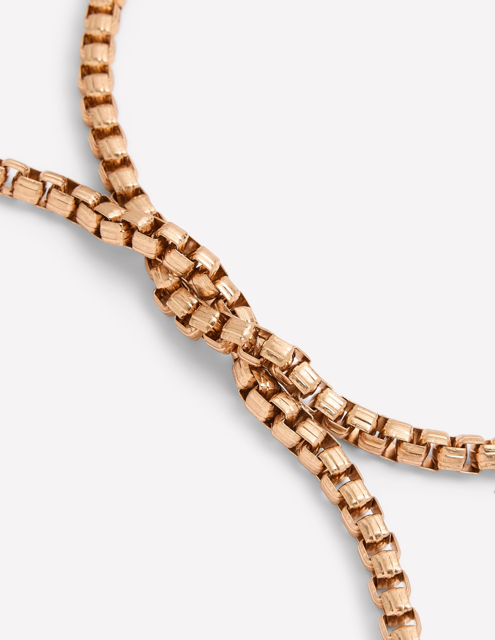 Knot Long Necklace-Gold - Image 3