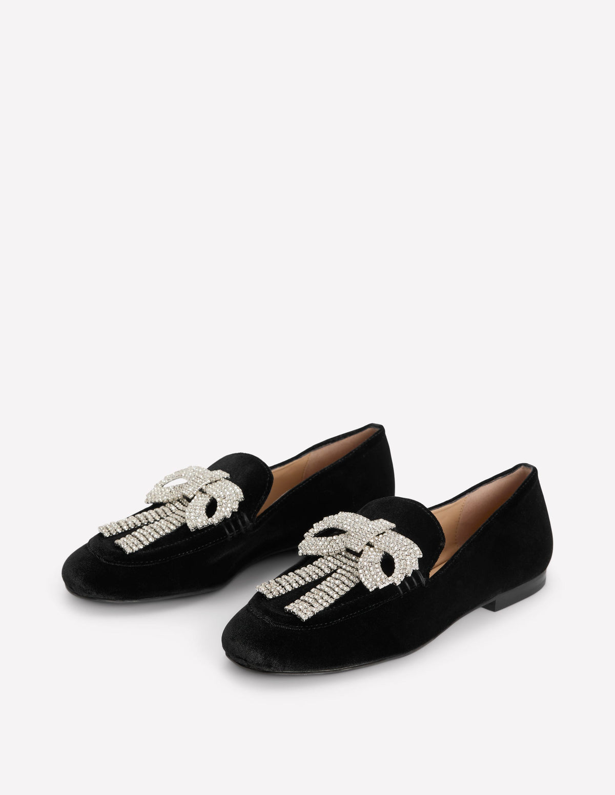 Dinah Embellished Loafers-Black, Sparkle Bows - Image 3