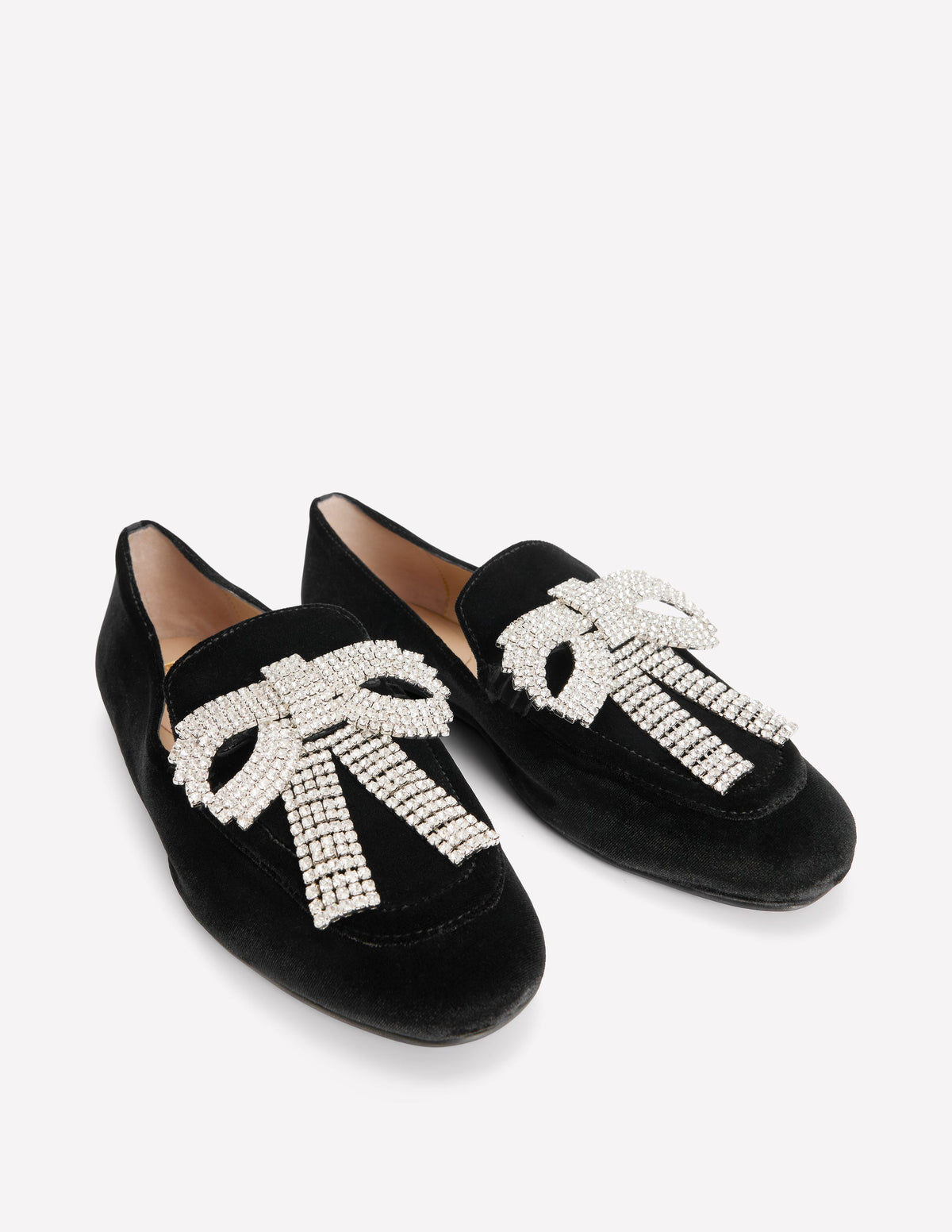 Dinah Embellished Loafers-Black, Sparkle Bows - Image 4