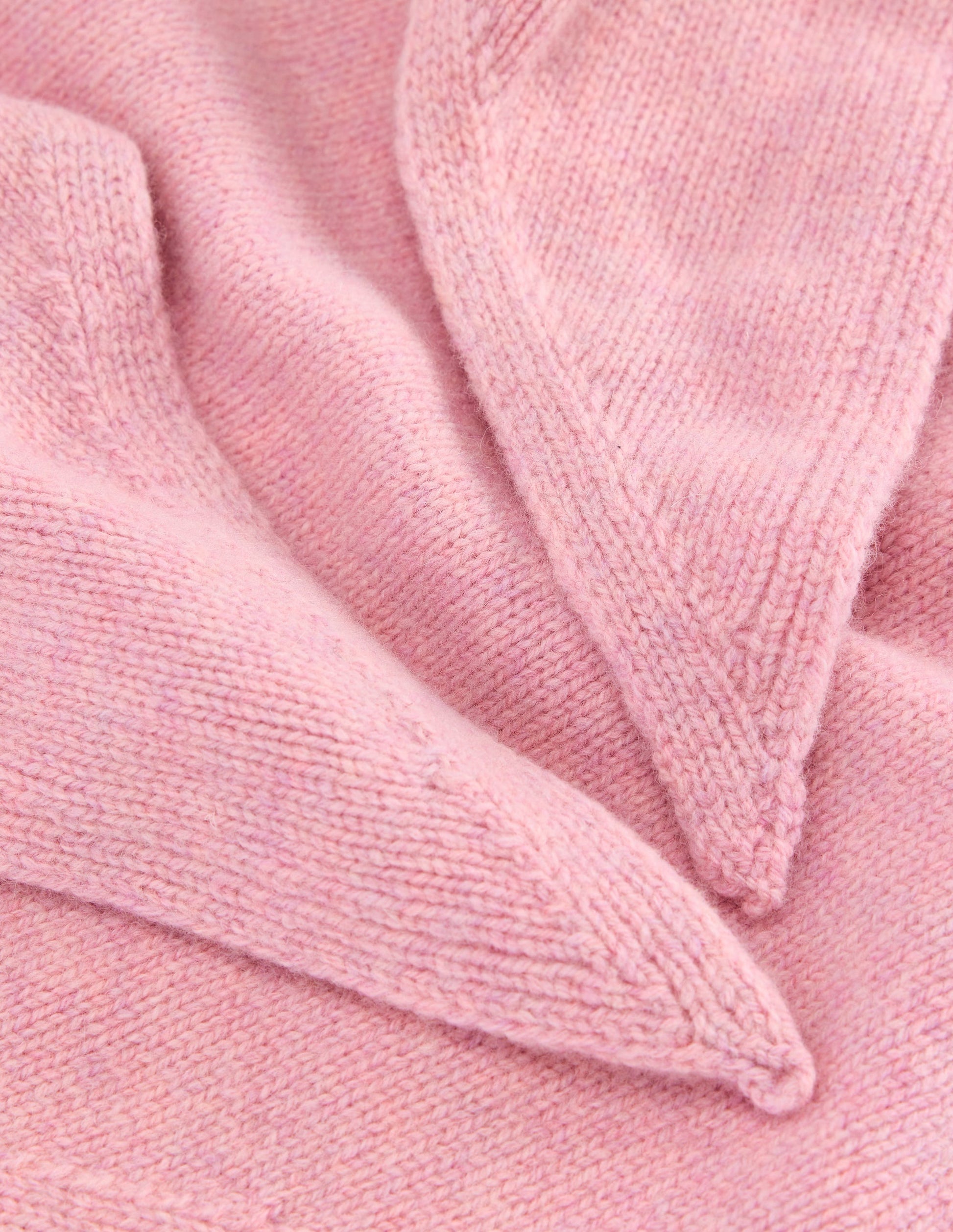 Merino Knitted Neckerchief-Blush Pink-4