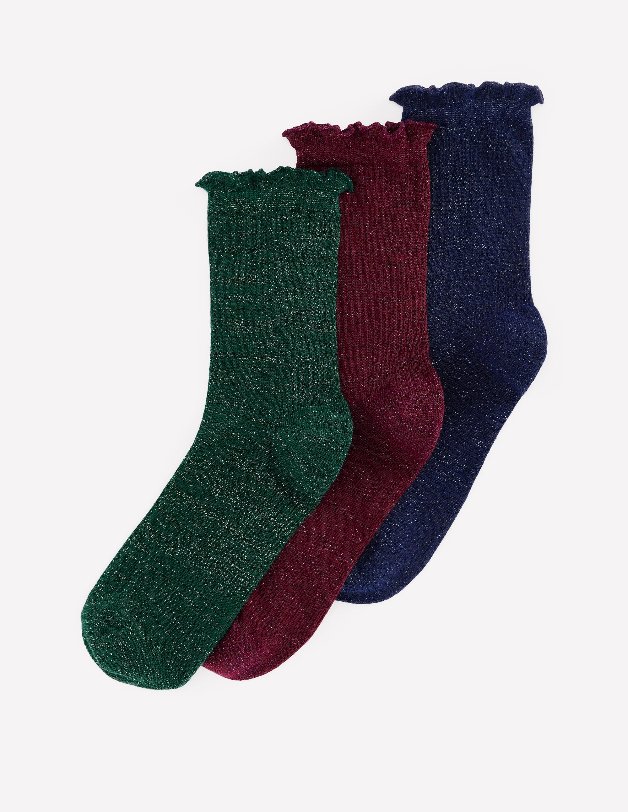 3-Pack Sparkle Socks-Multi - Image 1