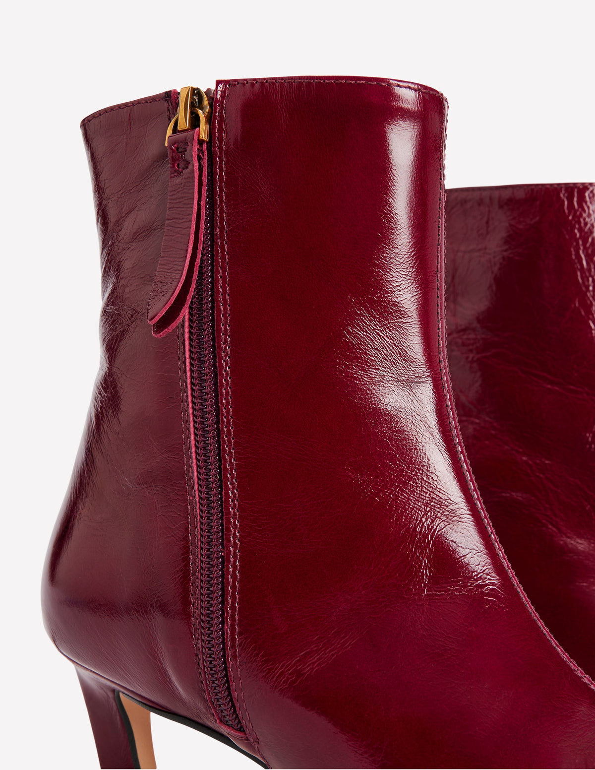 Chisel Toe Ankle Boots-Oxblood-4