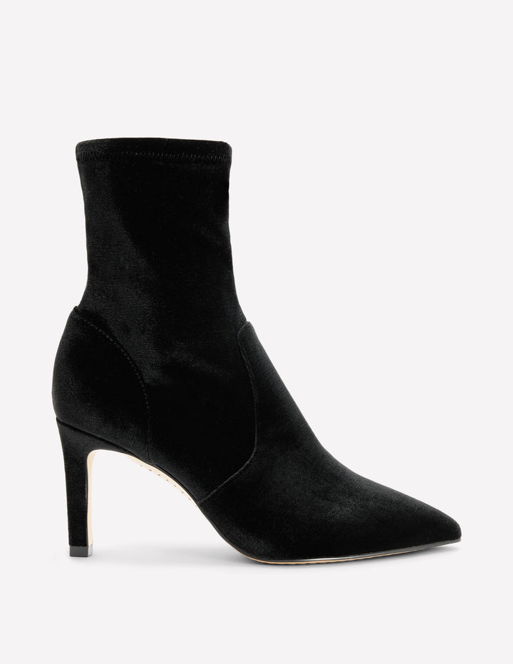 Ankle Stretch Boots-Black Velvet