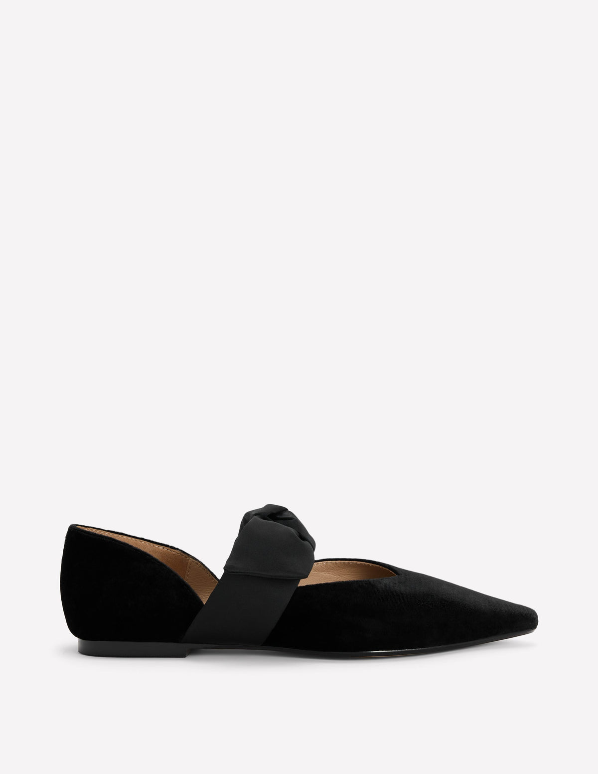 Bow Two Part Flats-Black-1