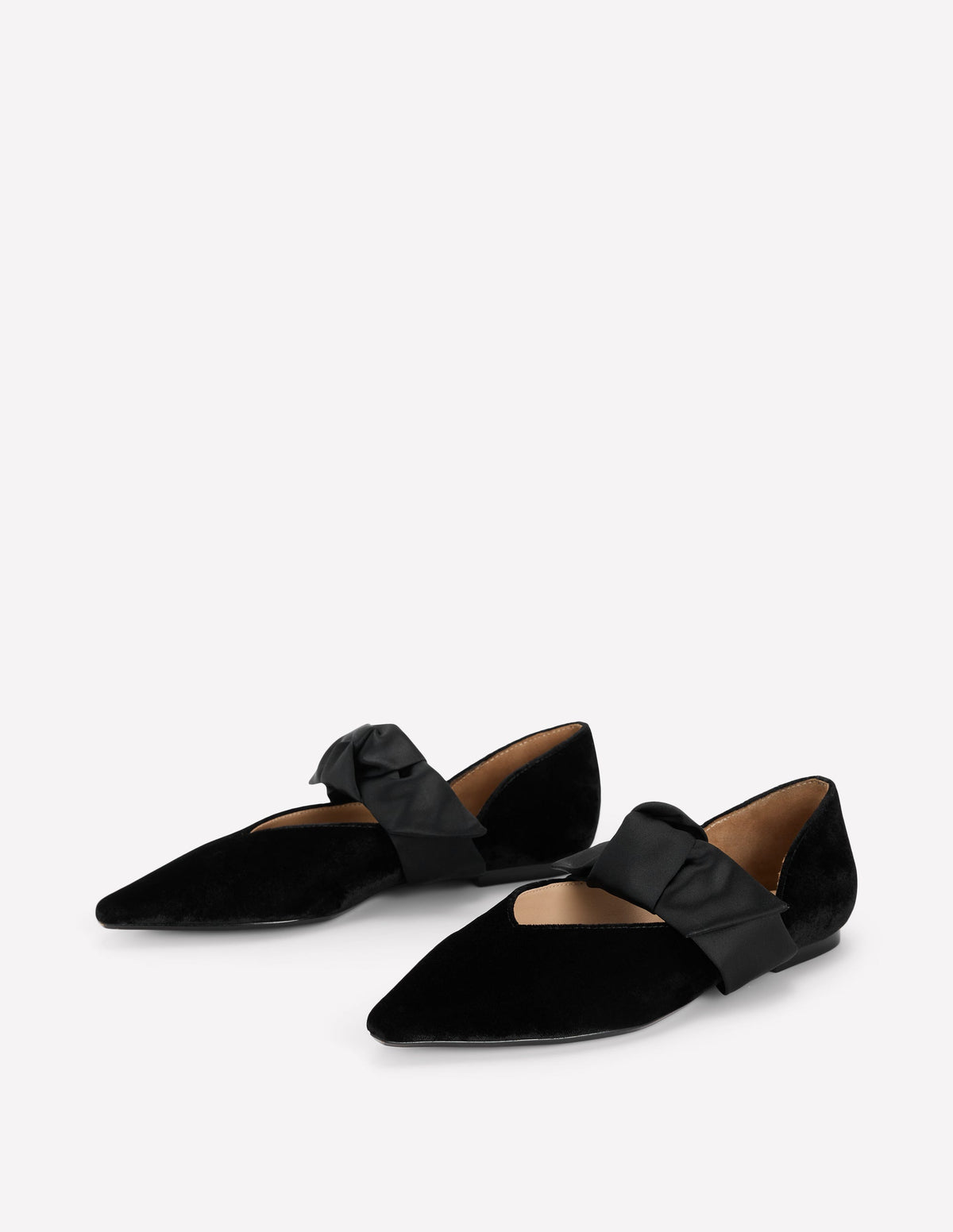 Bow Two Part Flats-Black-3