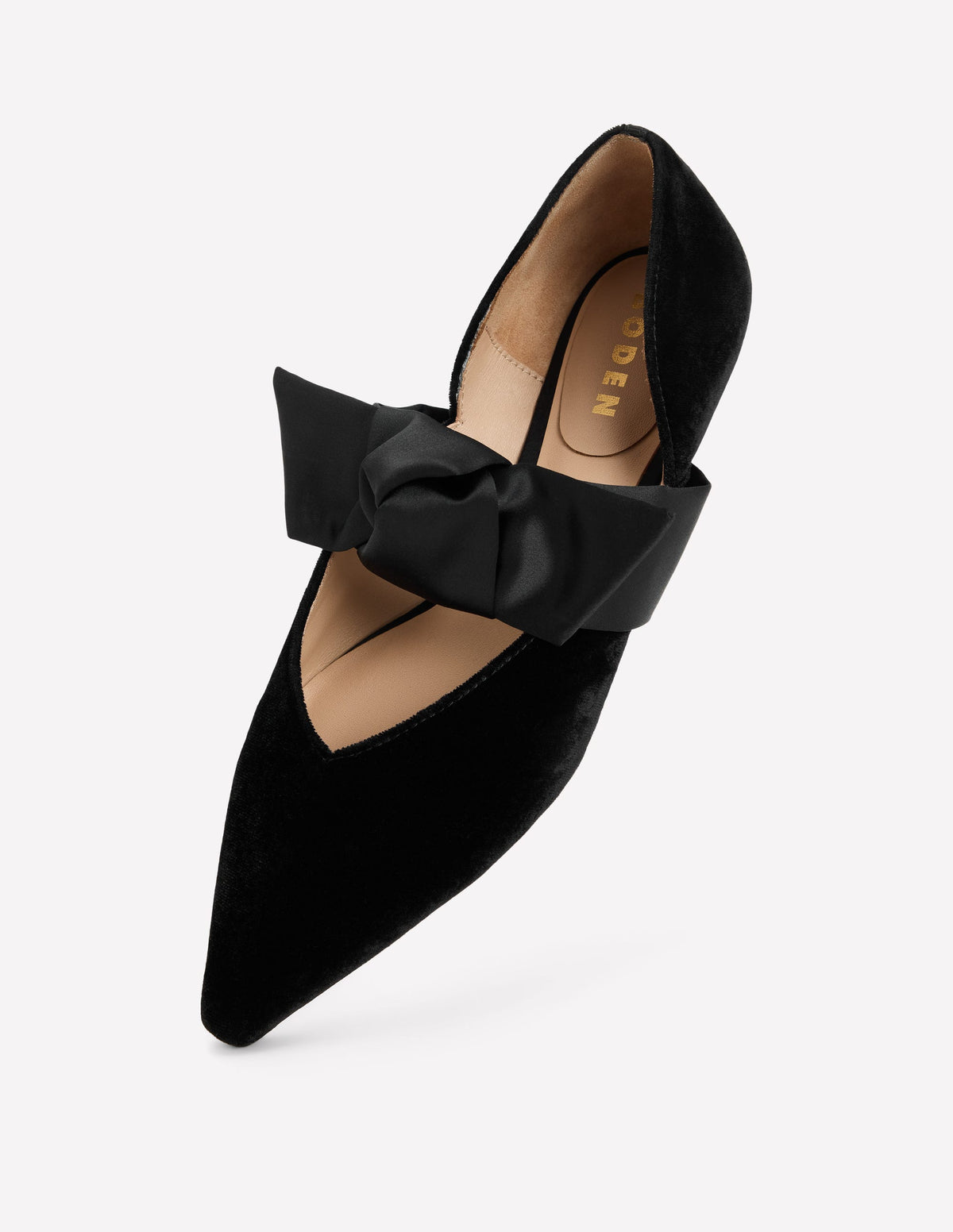 Bow Two Part Flats-Black-4