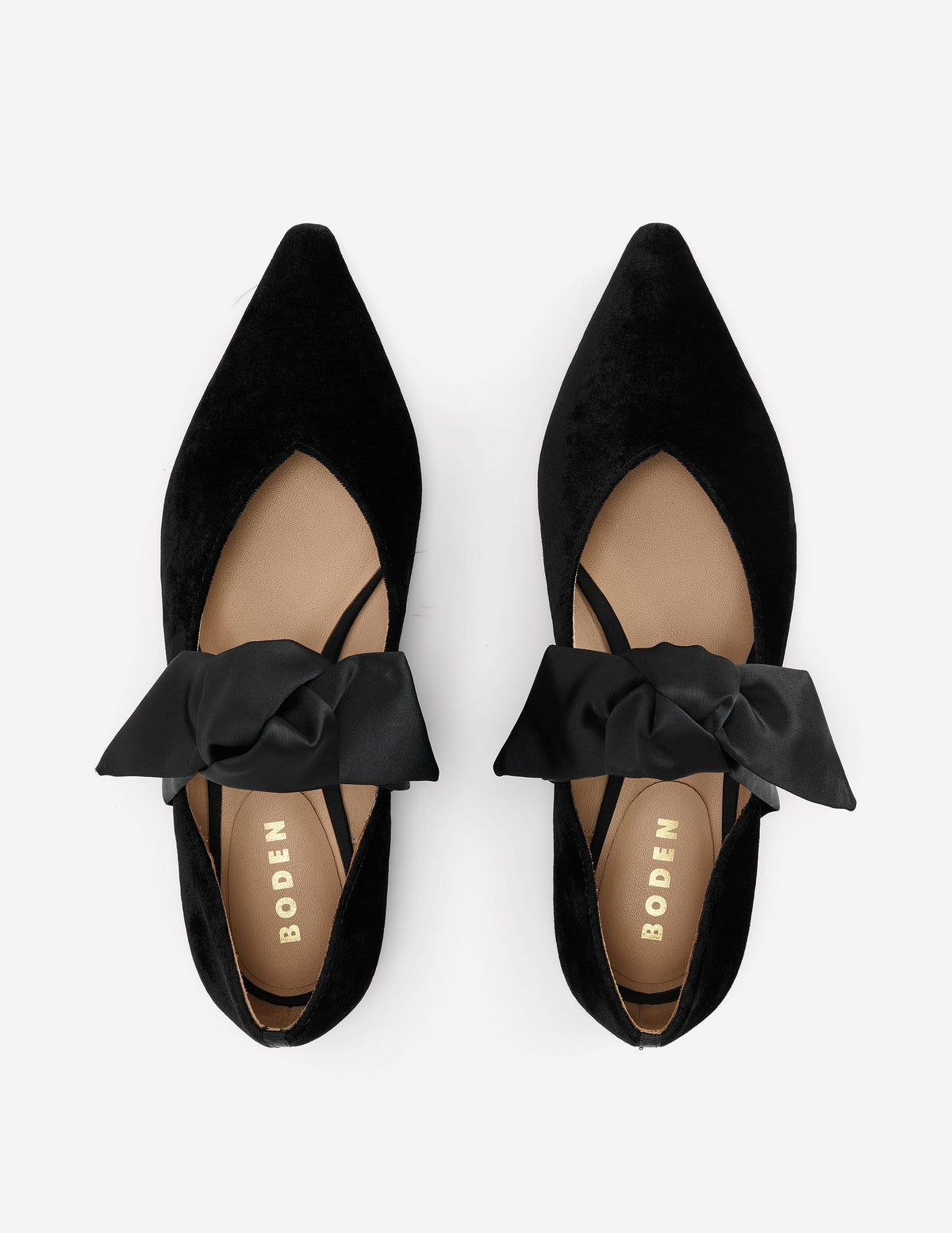 Bow Two Part Flats-Black - Image 5