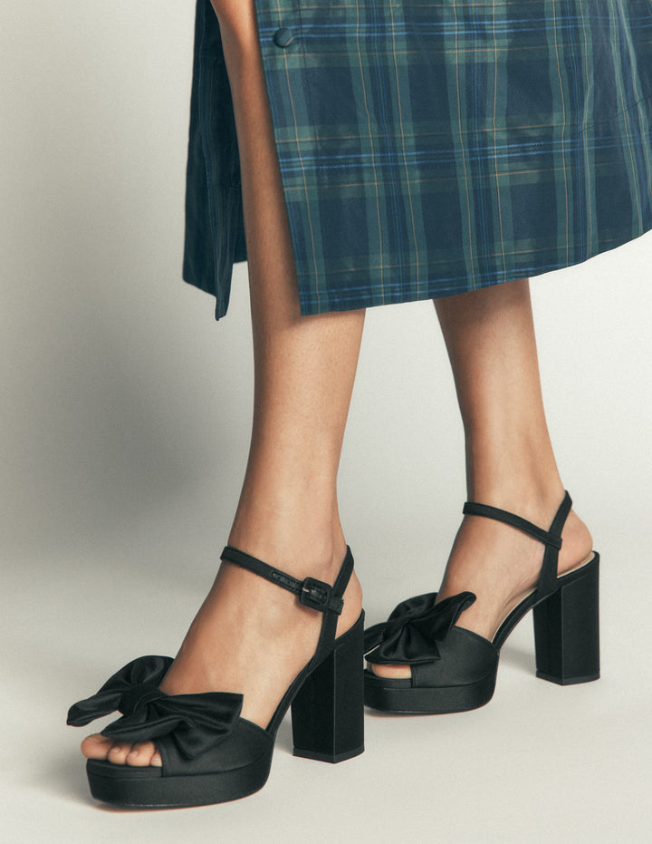 Bow Detail Platforms-Scarab Green
