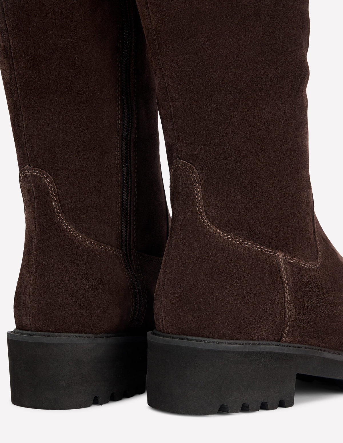 Jessie Chunky Knee Boots-Bitter Chocolate-4