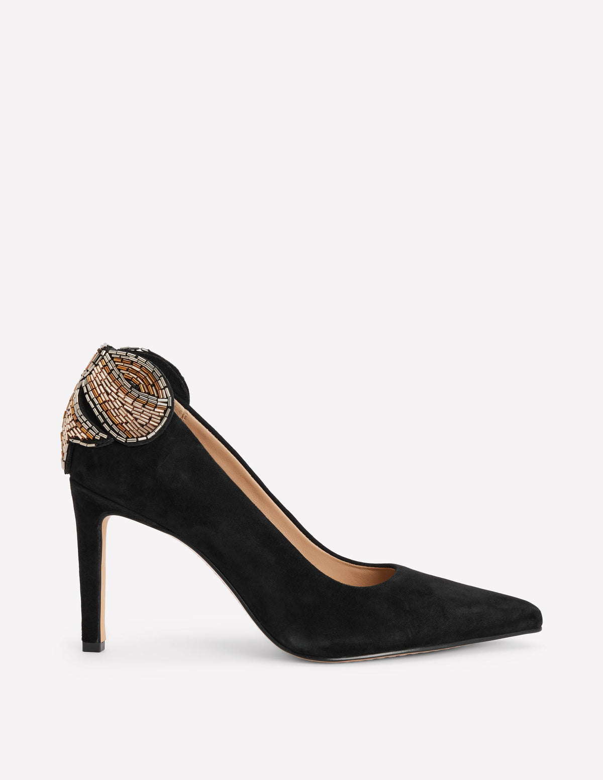 Embellished Court Shoes-Black-1
