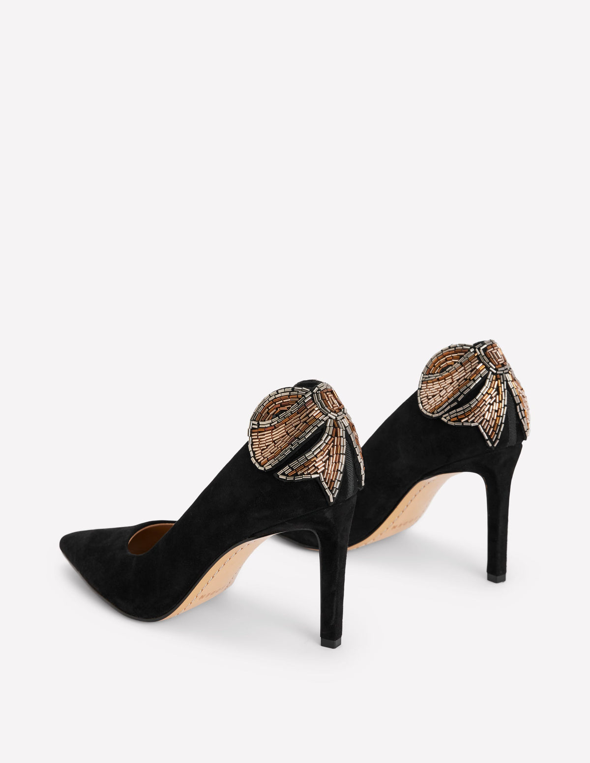 Embellished Court Shoes-Black-5