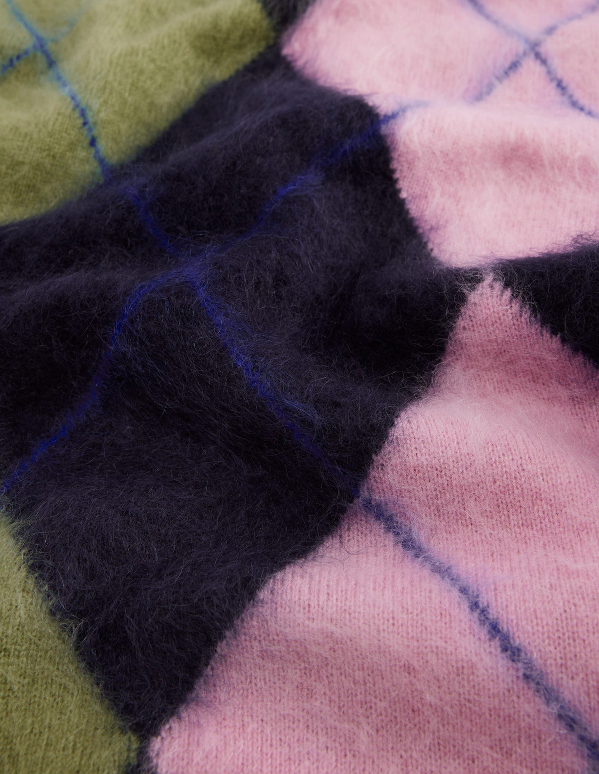 Brushed Cashmere Snood-Multi Argyle - Image 3