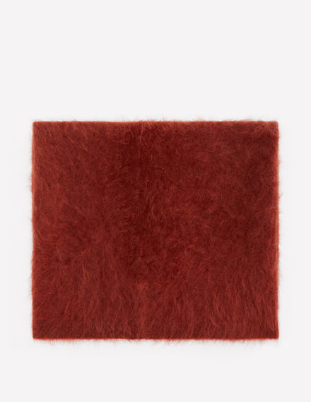 Brushed Cashmere Snood-Burnt Orange
