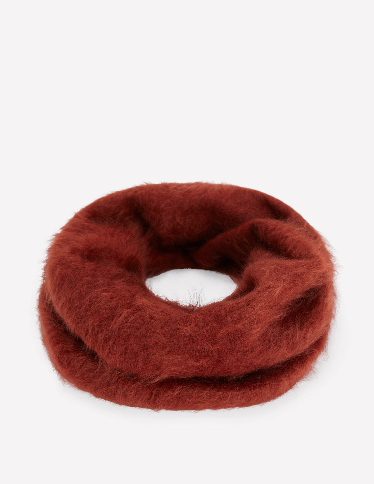 Brushed Cashmere Snood-Burnt Orange - Image 4