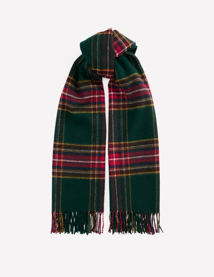 Wool Blanket Scarf-Tartan
