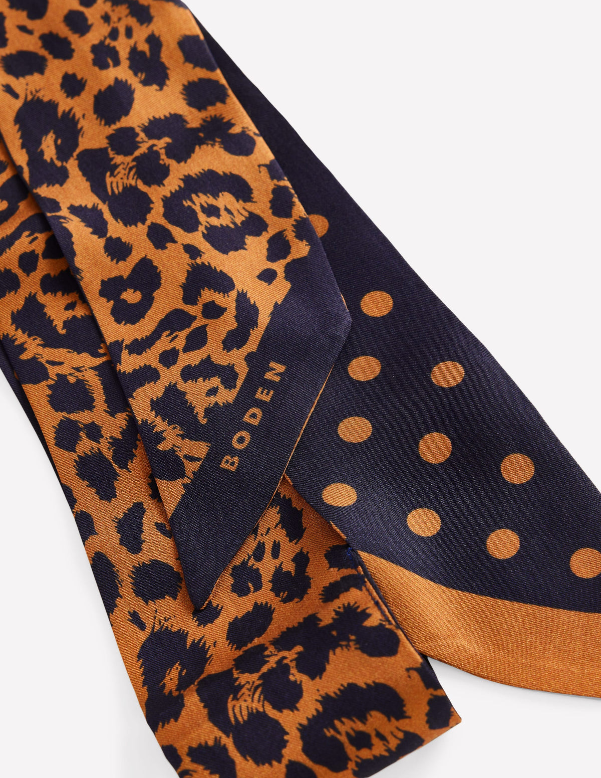 Octavia Skinny Silk Scarf-Leopard Spot-3