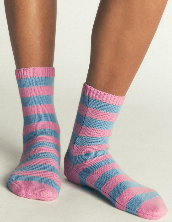 Cosy Knit Socks-Stripe