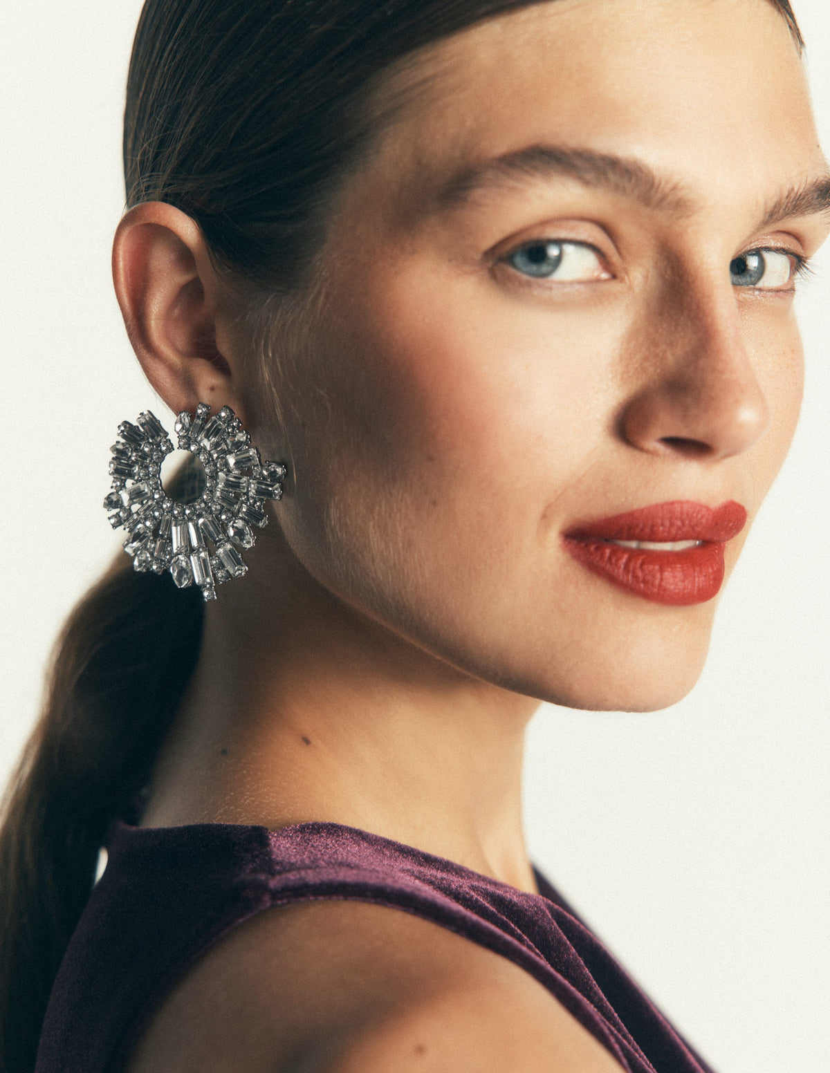 Jewel Garland Earrings-Clear - Image 2