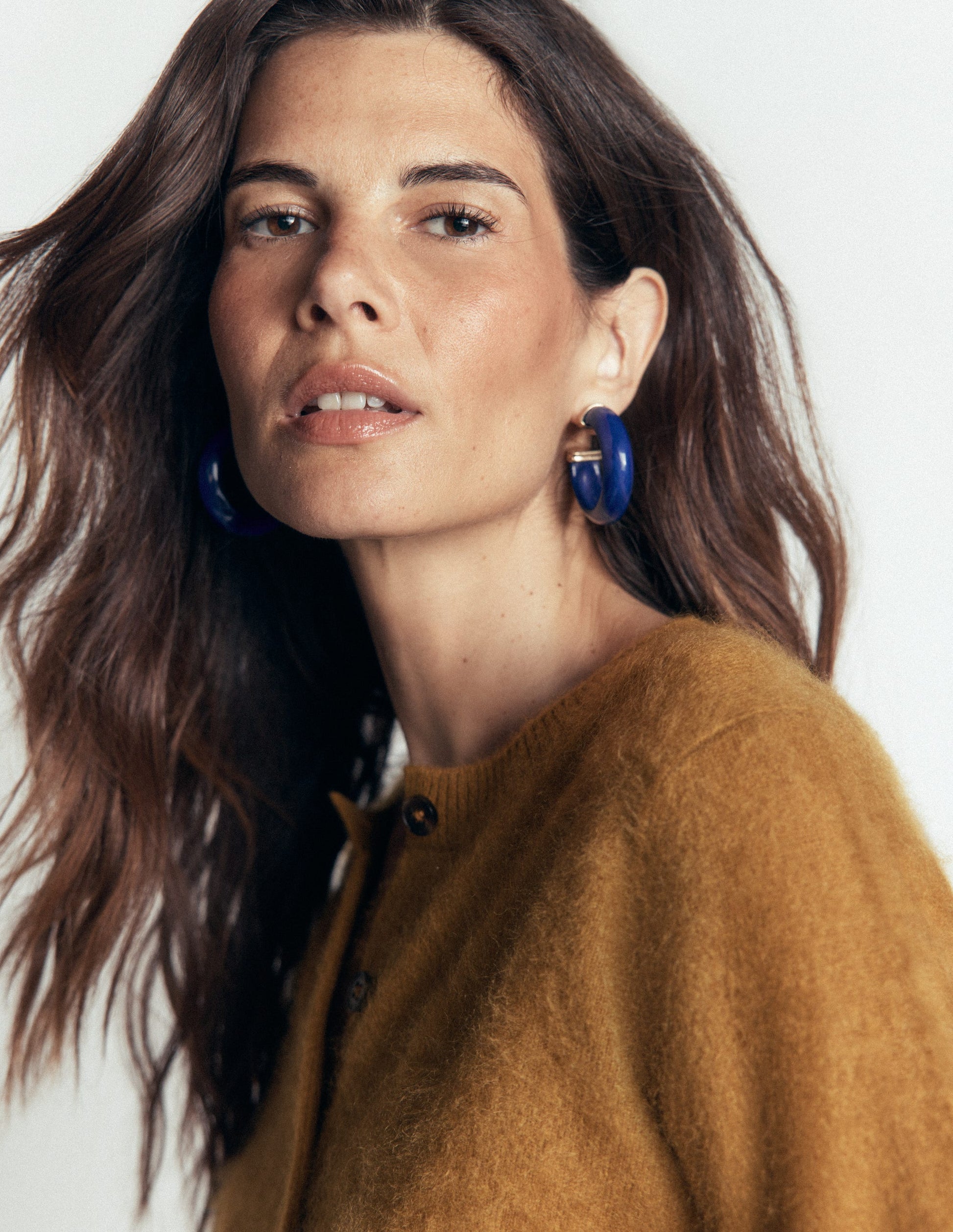 Chunky Resin Hoops-Mottled Blue-2