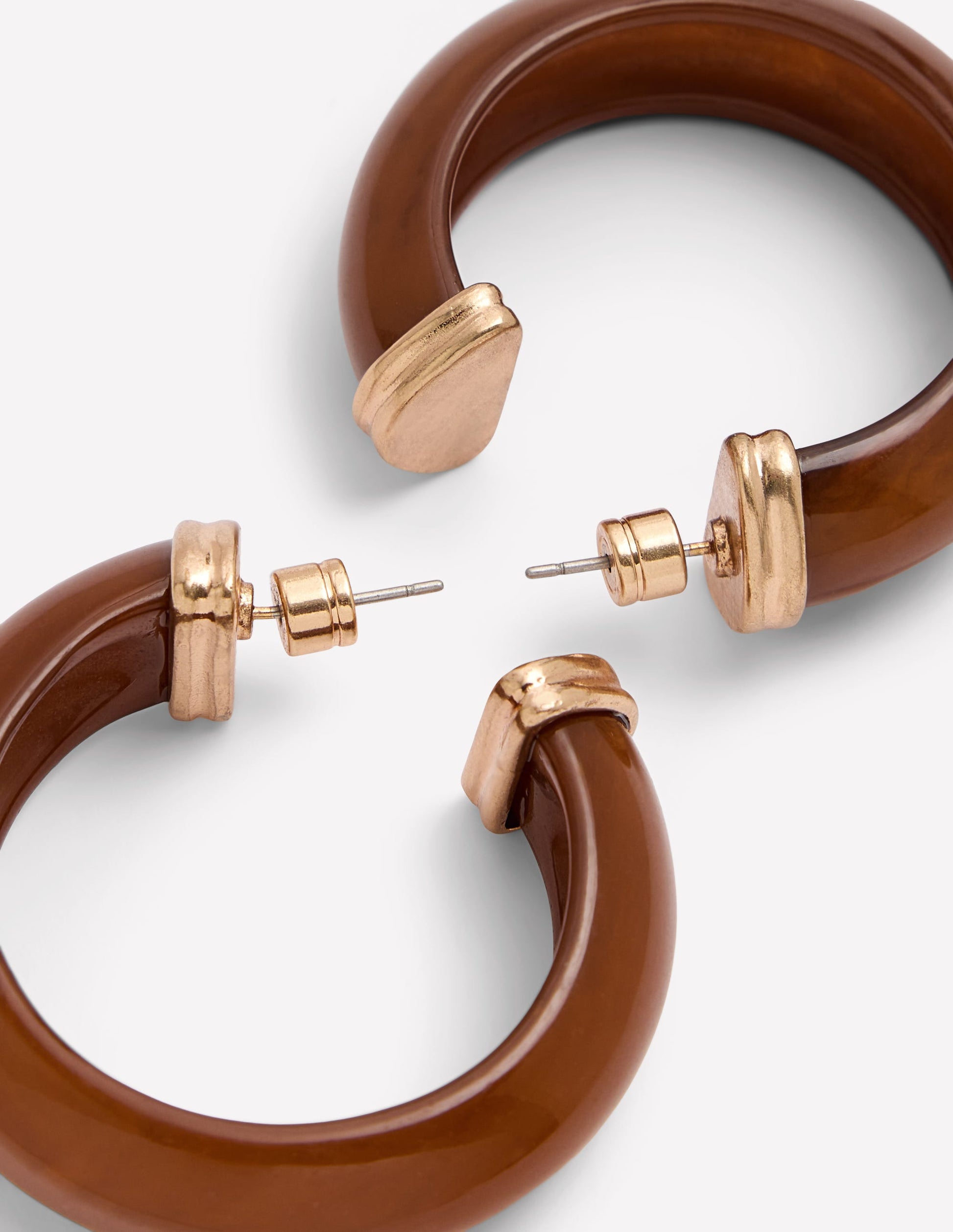 Chunky Resin Hoops-Mottled Brown-3