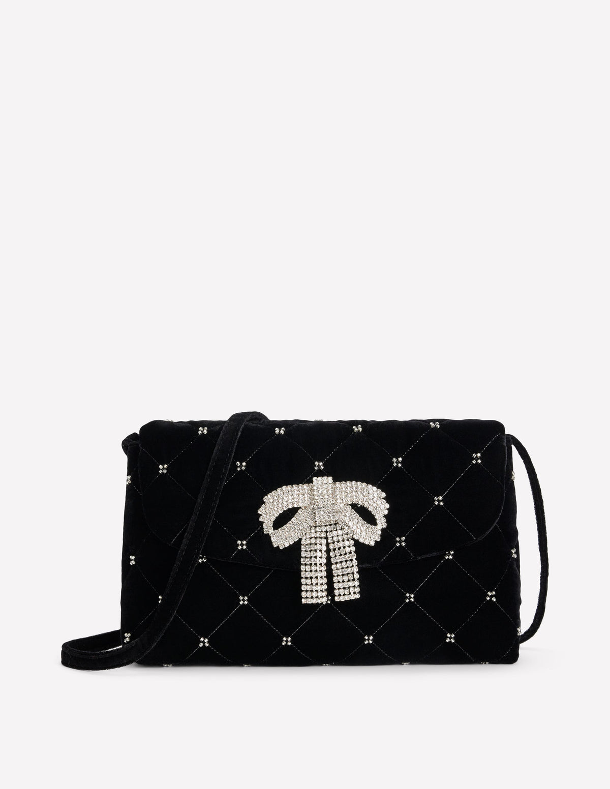Velvet Embellished Bag-Black - Image 1