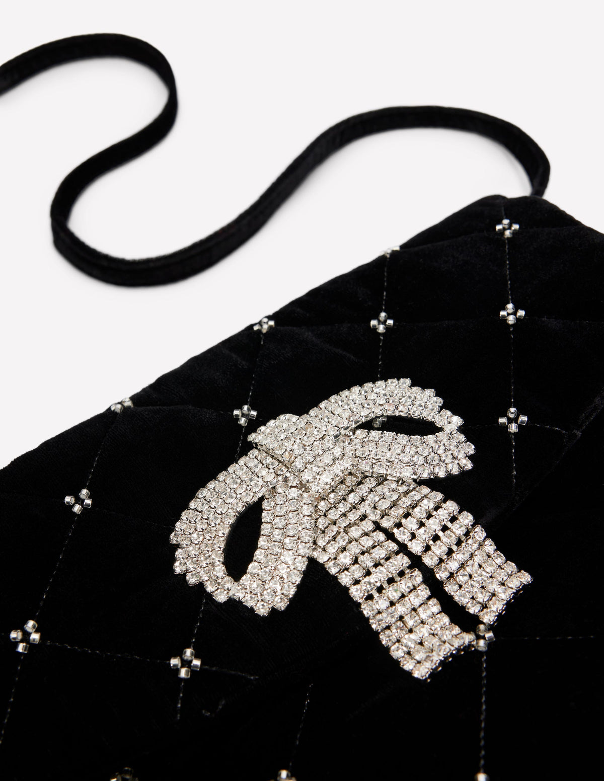 Velvet Embellished Bag-Black-4