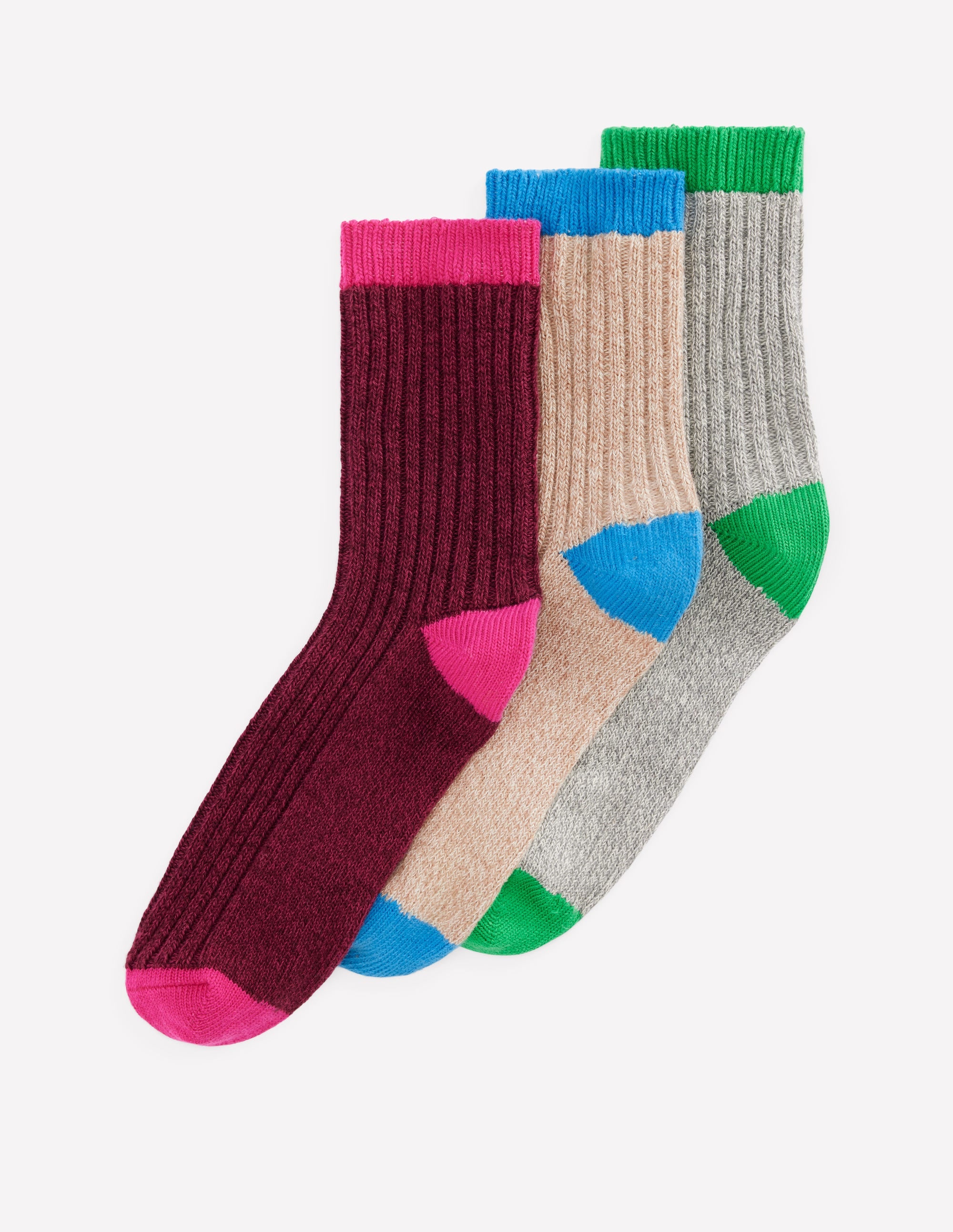 Short Ribbed Socks-Multi - Image 1