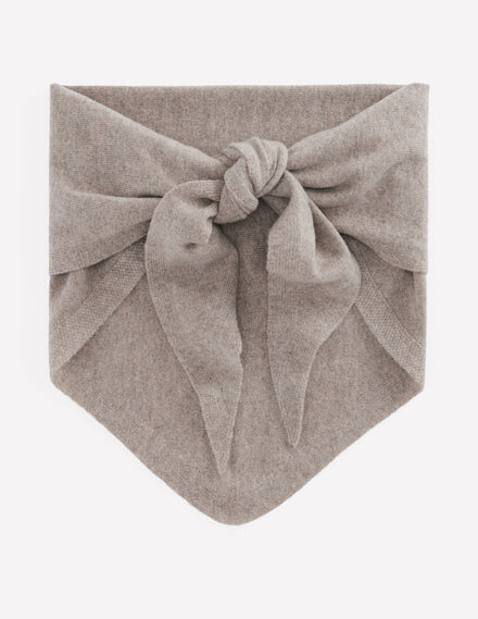Large Cashmere Neckerchief-Mink Melange