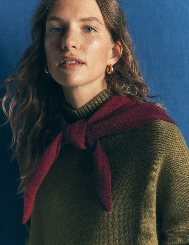 Large Cashmere Neckerchief-Spiced Apple