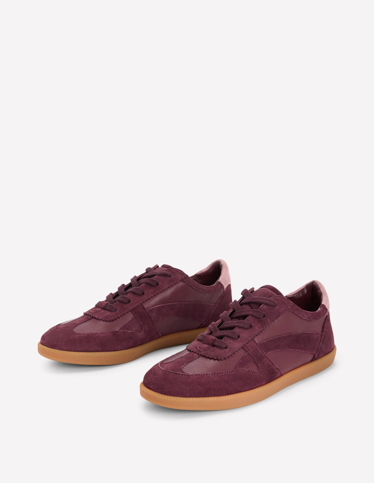 Leather Side Detail Trainer-Oxblood-3